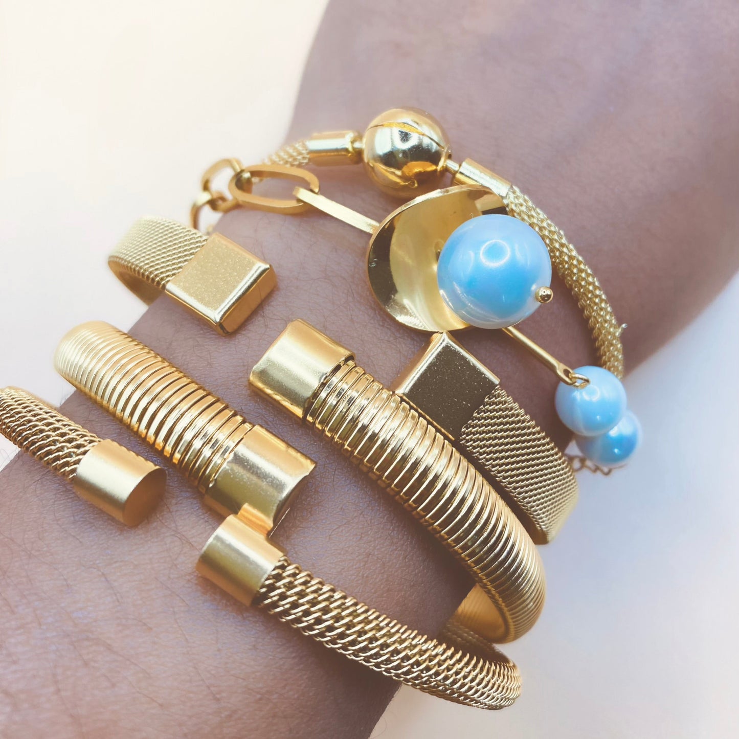 Sleek Mesh Cuff Bangle