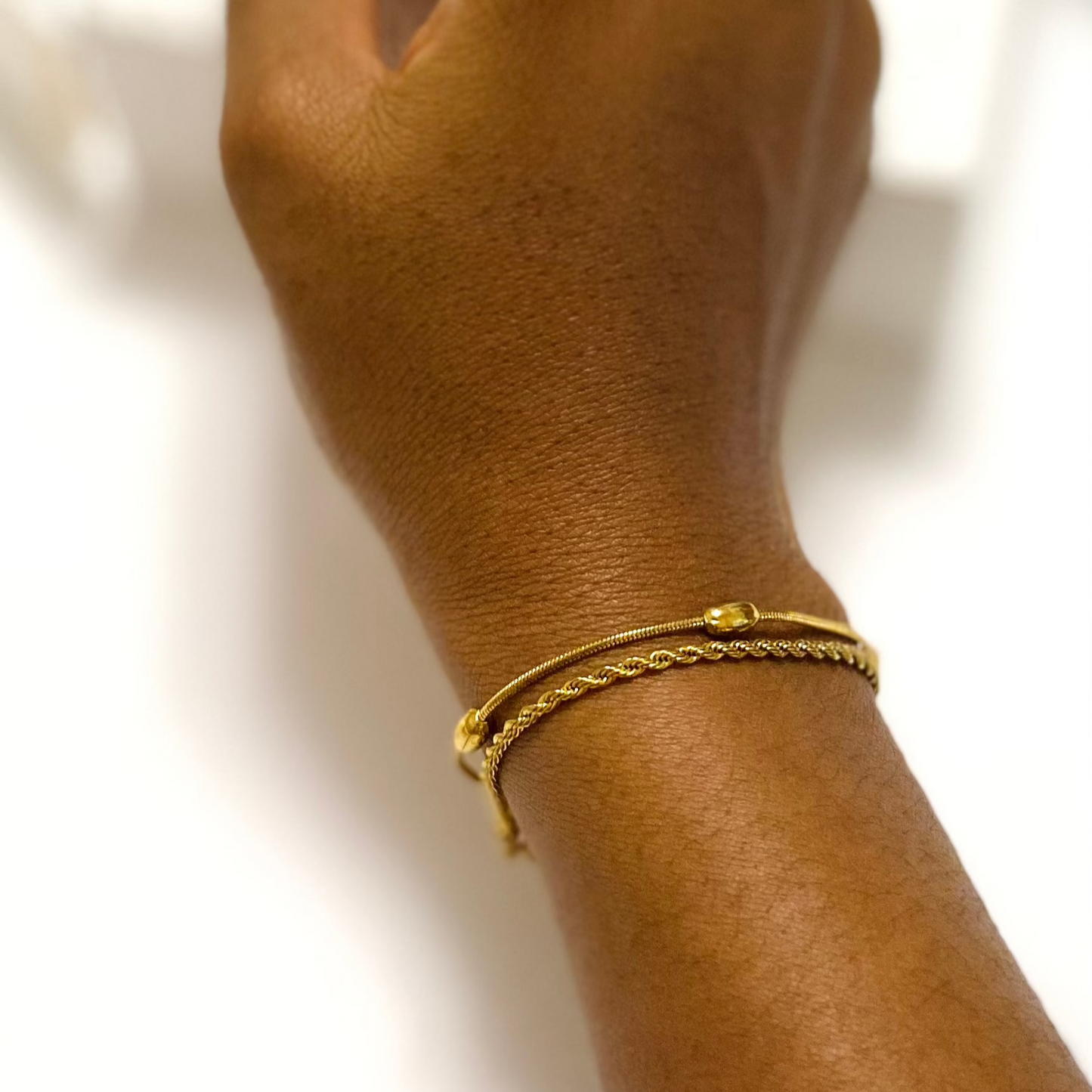 Rope Twist Double Chain Bracelet