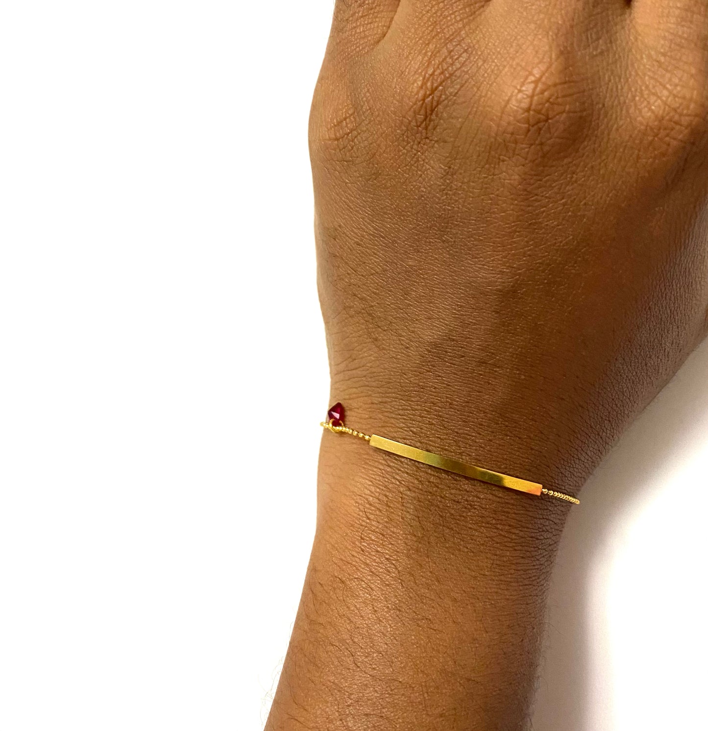 Subtle Heart & Bar Bracelet