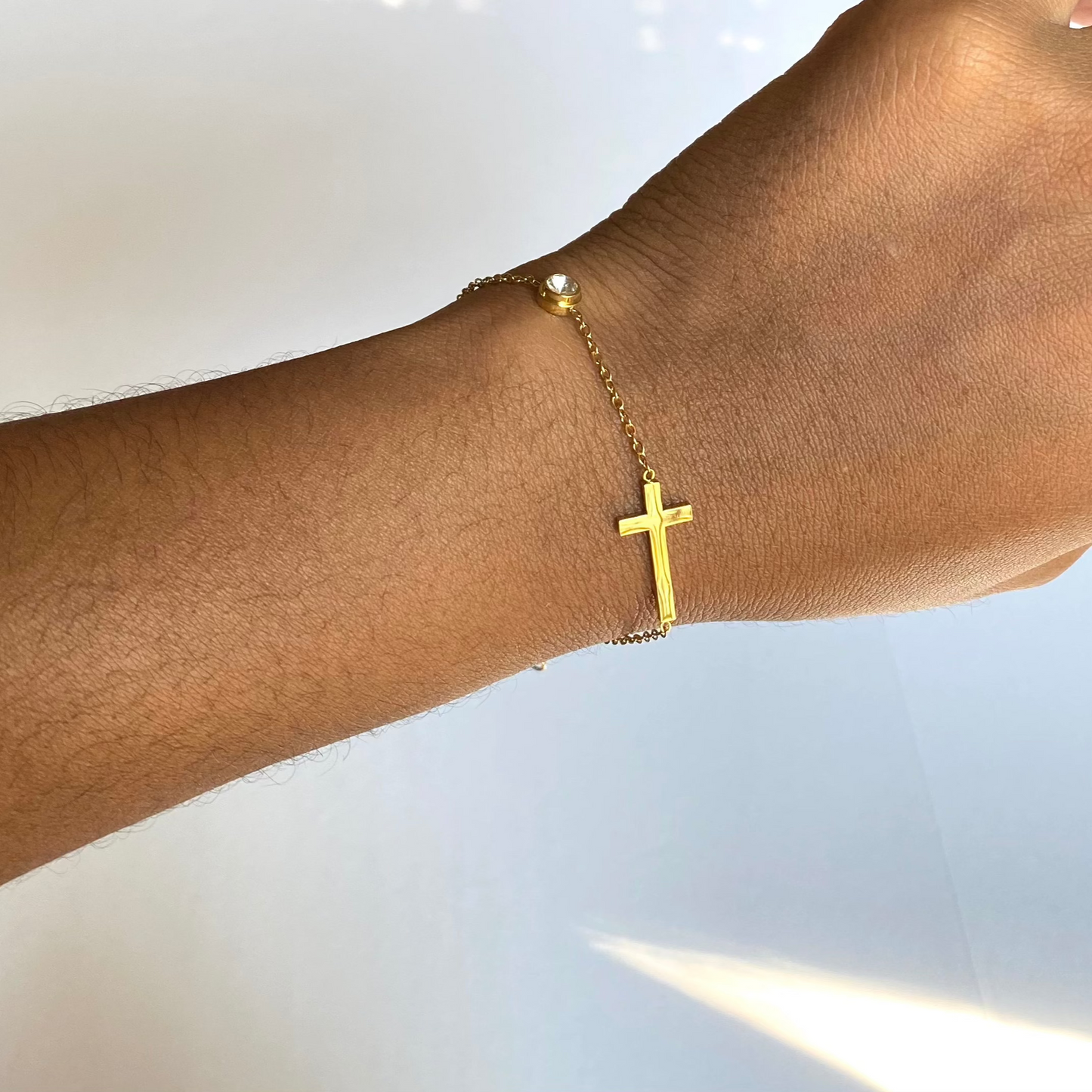 Silent Glow Cross Bracelet