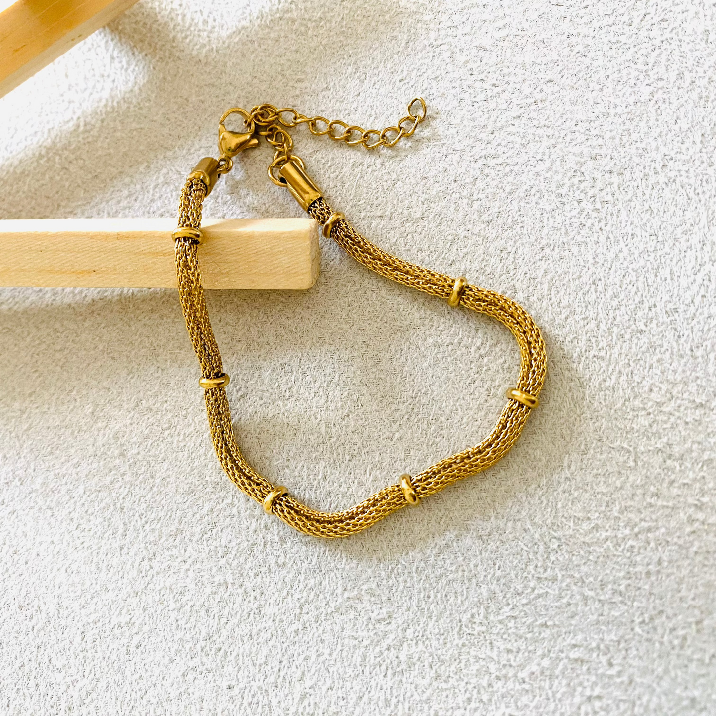 Golden Band Mesh Bracelet