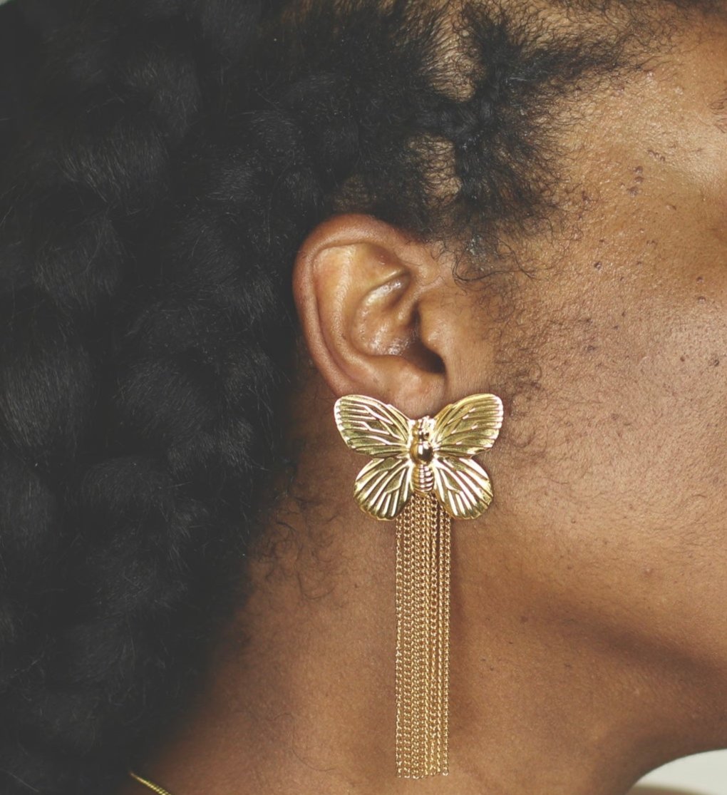 Butterfly Bliss Tassel Earrings