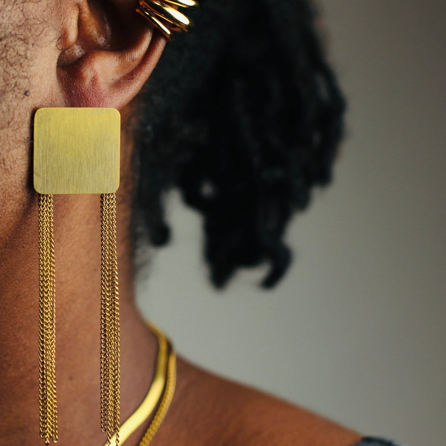 Luxe Square Tassel Earrings